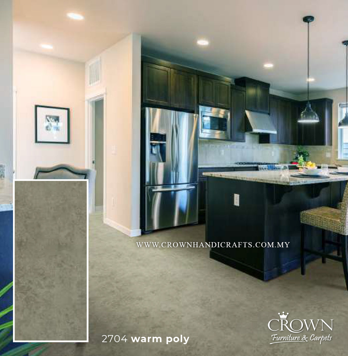 3MM KOREAN VINYL PLANK DUO 2704-WARM POLY (FP) | 457X914 | AFFORDABLE WATERPROOF VINYL FLOORING MALAYSIA| BOX 8PCS/35.9SF