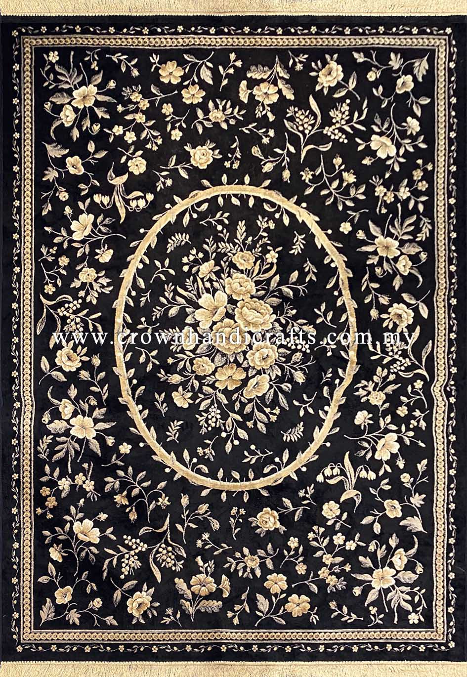 Persian Silk Carpet Iran Design 100% Silk Man Made Viscose Carpet | Zrabi 307