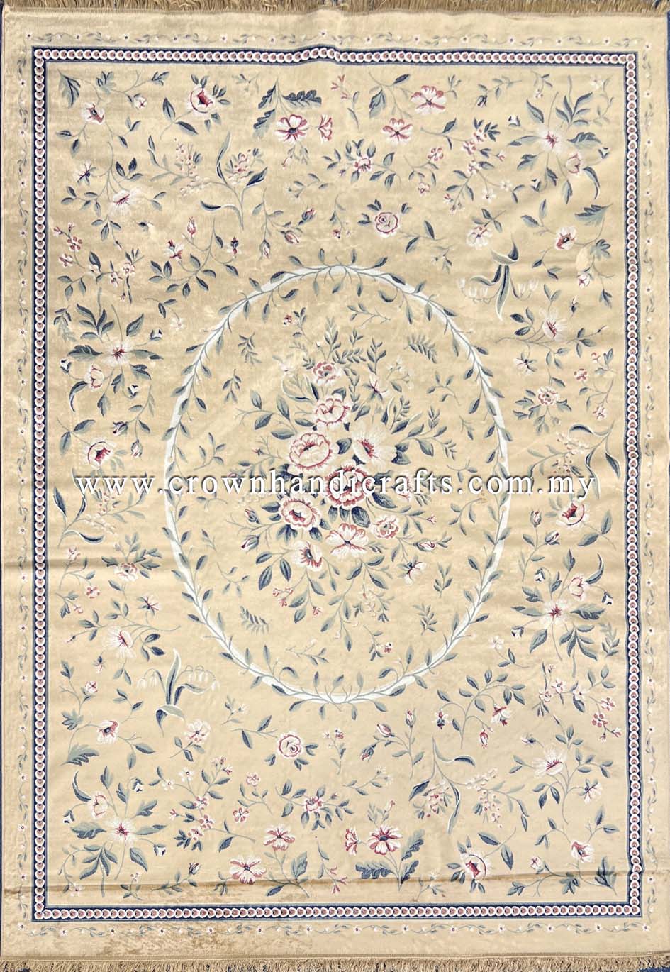 Persian Silk Carpet Iran Design 100% Silk Man Made Viscose Carpet | Zrabi 307