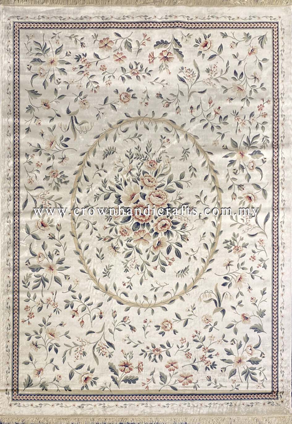 Persian Silk Carpet Iran Design 100% Silk Man Made Viscose Carpet | Zrabi 307