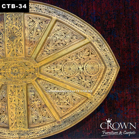 Leaf Shape Coffee Table with amazing Hand Carving | Solid Wood Coffee Table for your Living Room to create a lasting Impression| CTB-34 (L60 W42 H19 Inches)