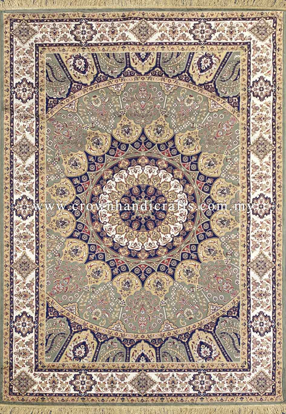 Persian Silk Rug with Iran Design 100% Man-Made Viscose Silk Carpet | Zrabi 430
