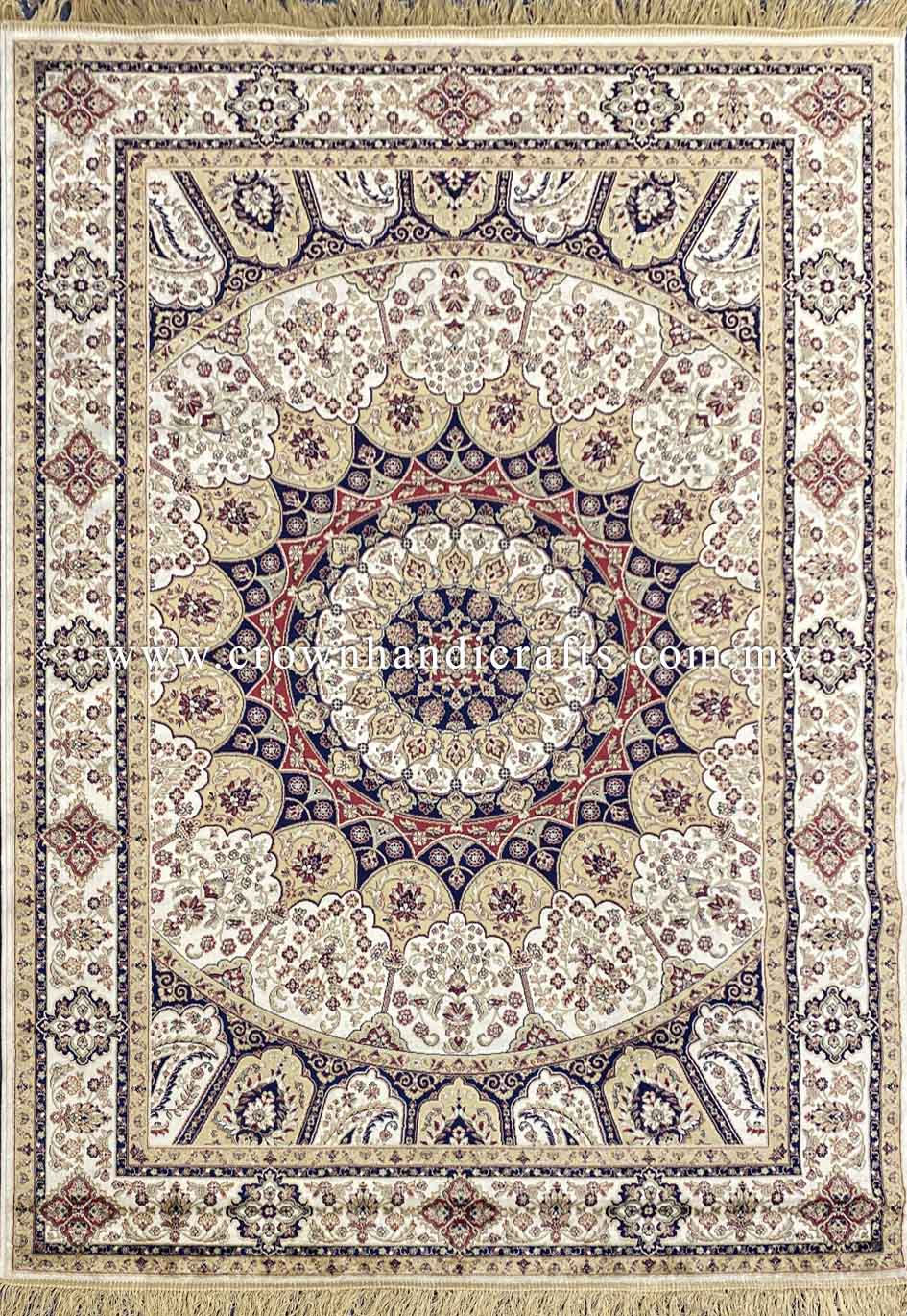 Persian Silk Rug with Iran Design 100% Man-Made Viscose Silk Carpet | Zrabi 430