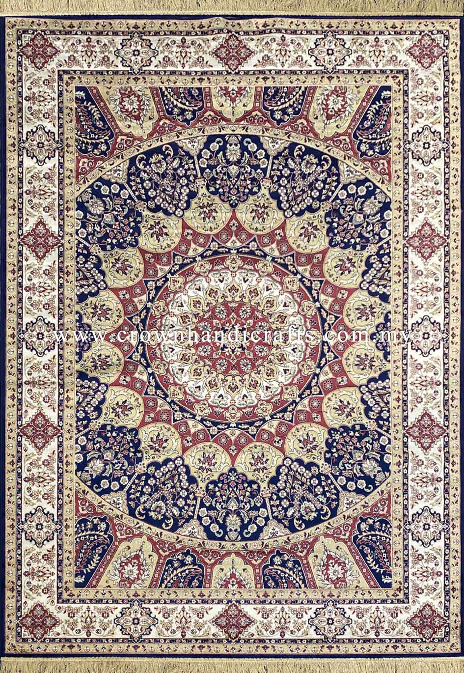 Persian Silk Rug with Iran Design 100% Man-Made Viscose Silk Carpet | Zrabi 430