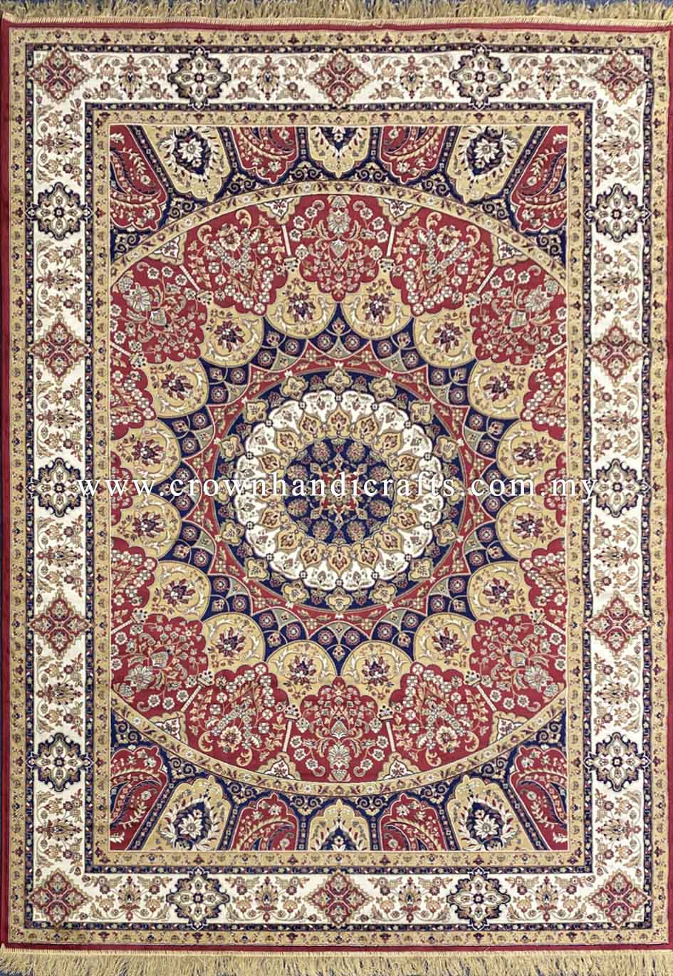 Persian Silk Rug with Iran Design 100% Man-Made Viscose Silk Carpet | Zrabi 430