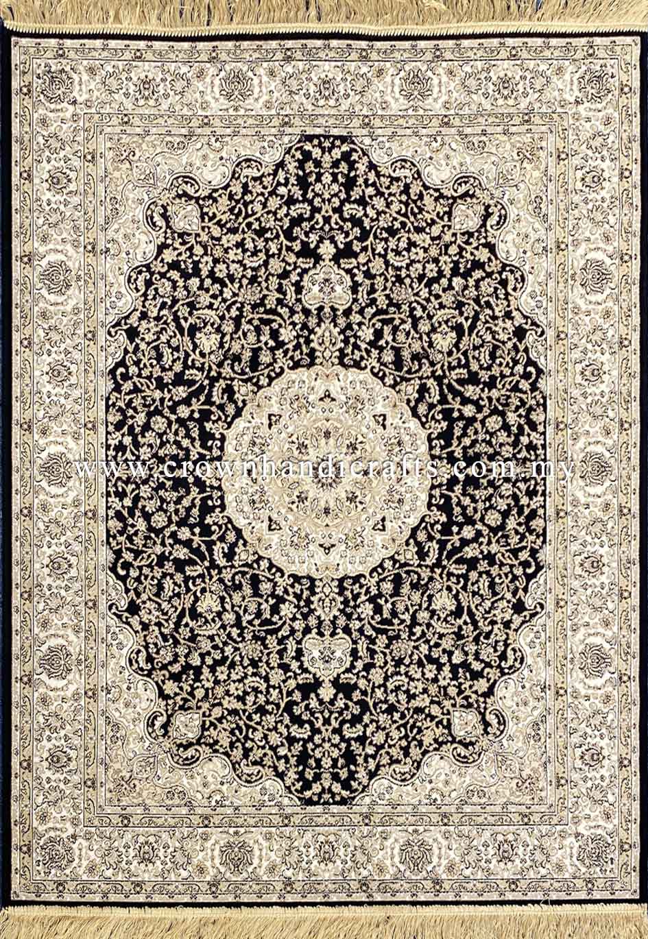 Persian Silk Carpet - Authentic Iran Design, 100% Silk-Like Viscose Rug | Zrabi 470
