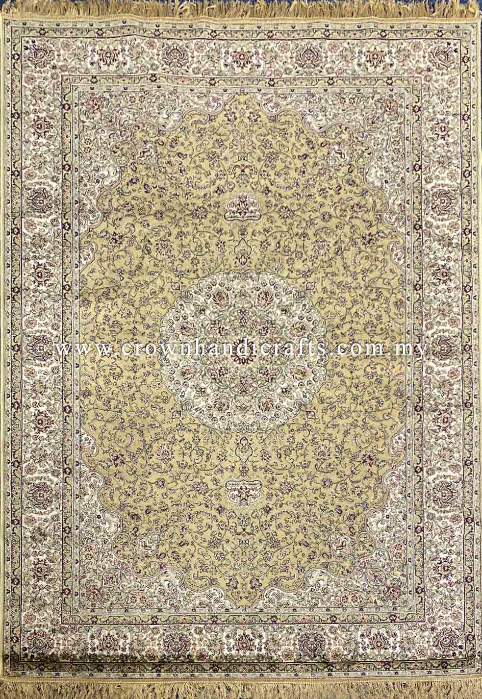 Persian Silk Carpet - Authentic Iran Design, 100% Silk-Like Viscose Rug | Zrabi 470