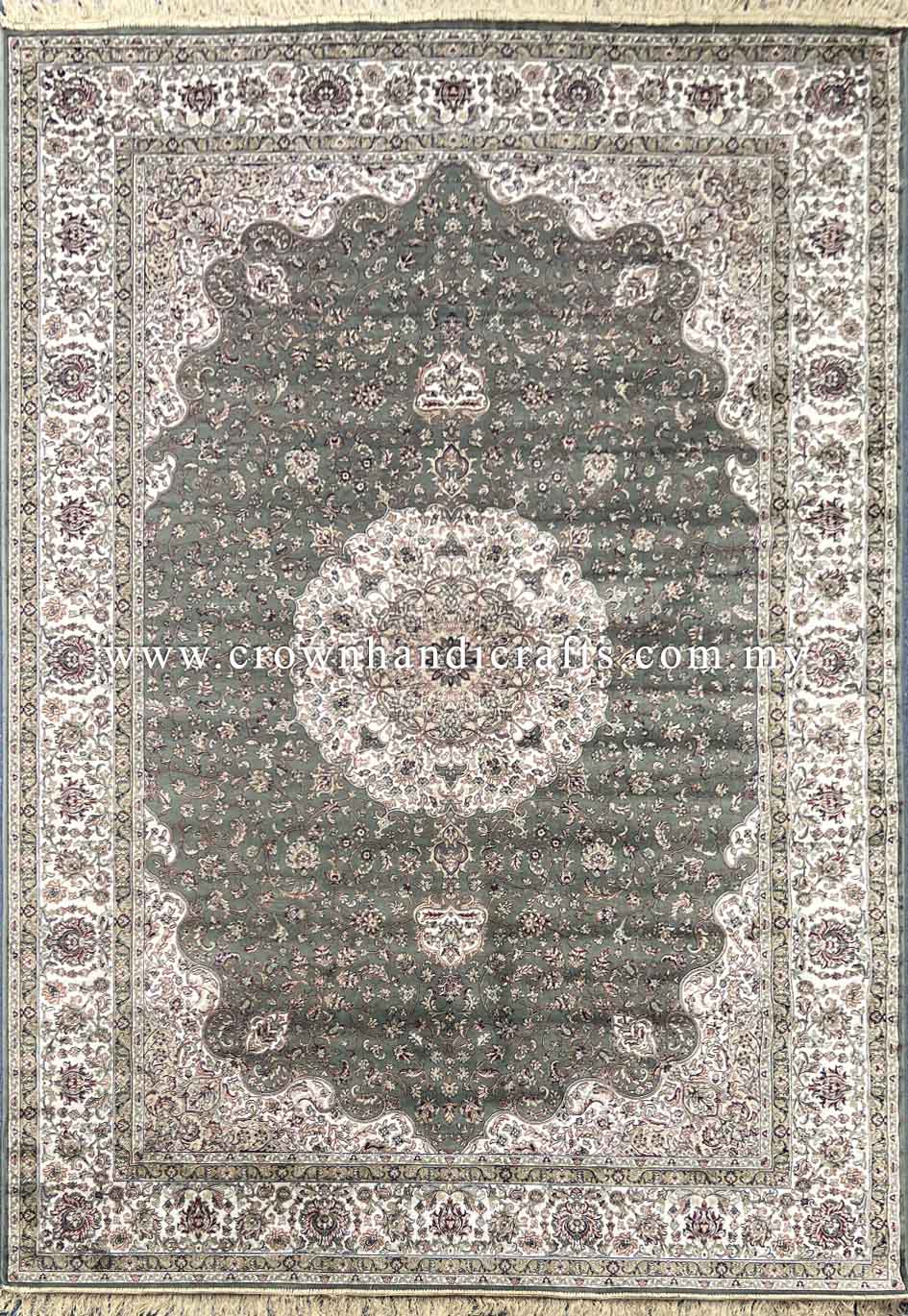 Persian Silk Carpet - Authentic Iran Design, 100% Silk-Like Viscose Rug | Zrabi 470