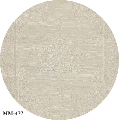 Round Modern Contemporary Living Room Rug – Soft Durable Carpet with Premium Feel | Modern Mix MM477 (200CM DIA)