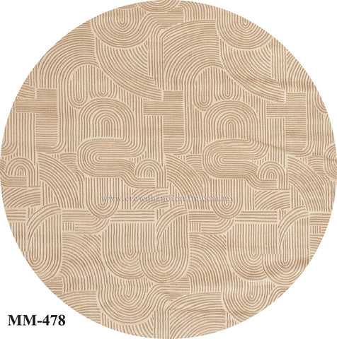 Round Modern Scandinavian Inspired Modern Carpet – Cozy Rug for Minimalist Interior Design | Modern Mix MM478 (200CM DIA)