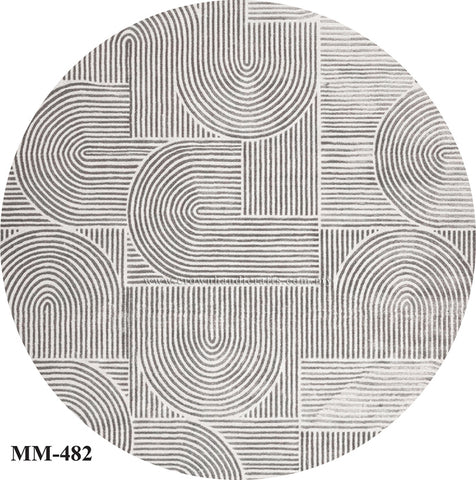 Round Striking Nordic Living Room Carpet – Minimalist Modern Rug with Timeless Appeal | Modern Mix MM482 (200CM DIA)