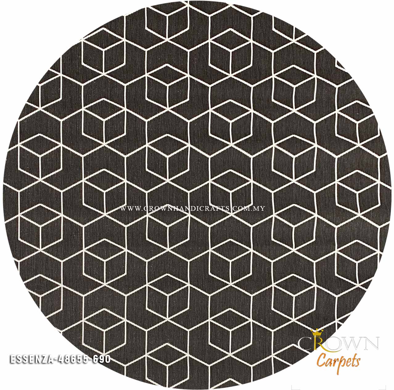 Buy Designer Rugs Modern Round Turkish Carpets Mediterranean Style | Essenza 48655-690