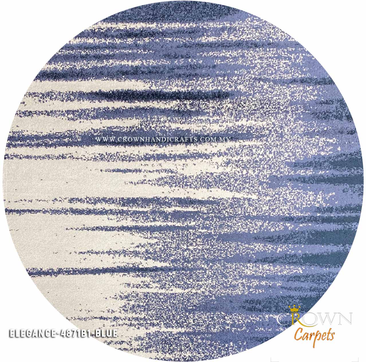Discover Exceptional Designer Carpets from a Reliable Modern Supplie | Elegance 4871B1 Round Blue