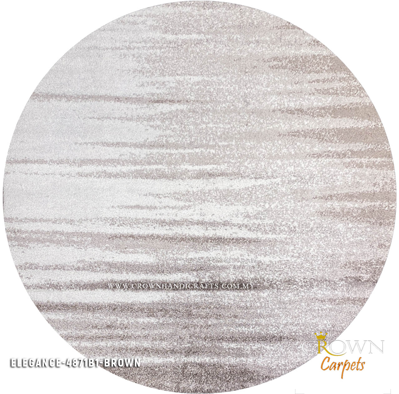 Discover Exceptional Designer Carpets from a Reliable Modern Supplier | Elegance 4871B1 Round Brown