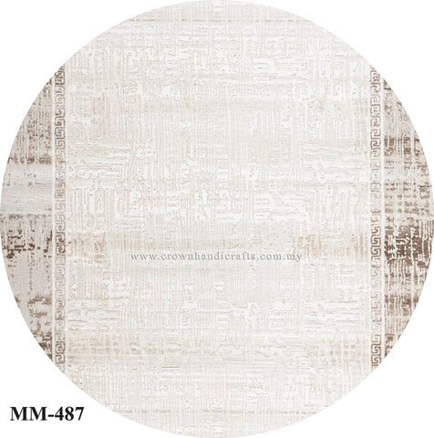 Round Turkish Contemporary Rug – Smooth Fine Texture Carpet with Modern Appeal | Modern Mix MM487 (200CM DIA)