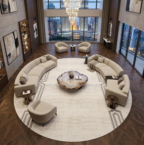 Round Premium Modern Designer Rugs Collection – Turkish Carpets for Stylish Interiors| Modern Mix MM489 (200CM DIA)