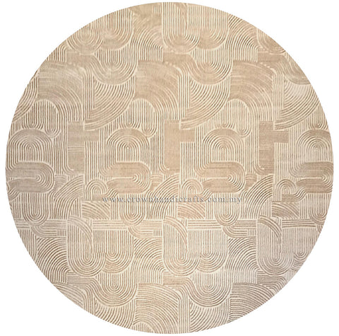 Modern Round Rug for Living Room | Luxury Soft Carpet for Bedroom & Home Interior Decor Malaysia | Modern Mix Round MM502 (250CM DIA)