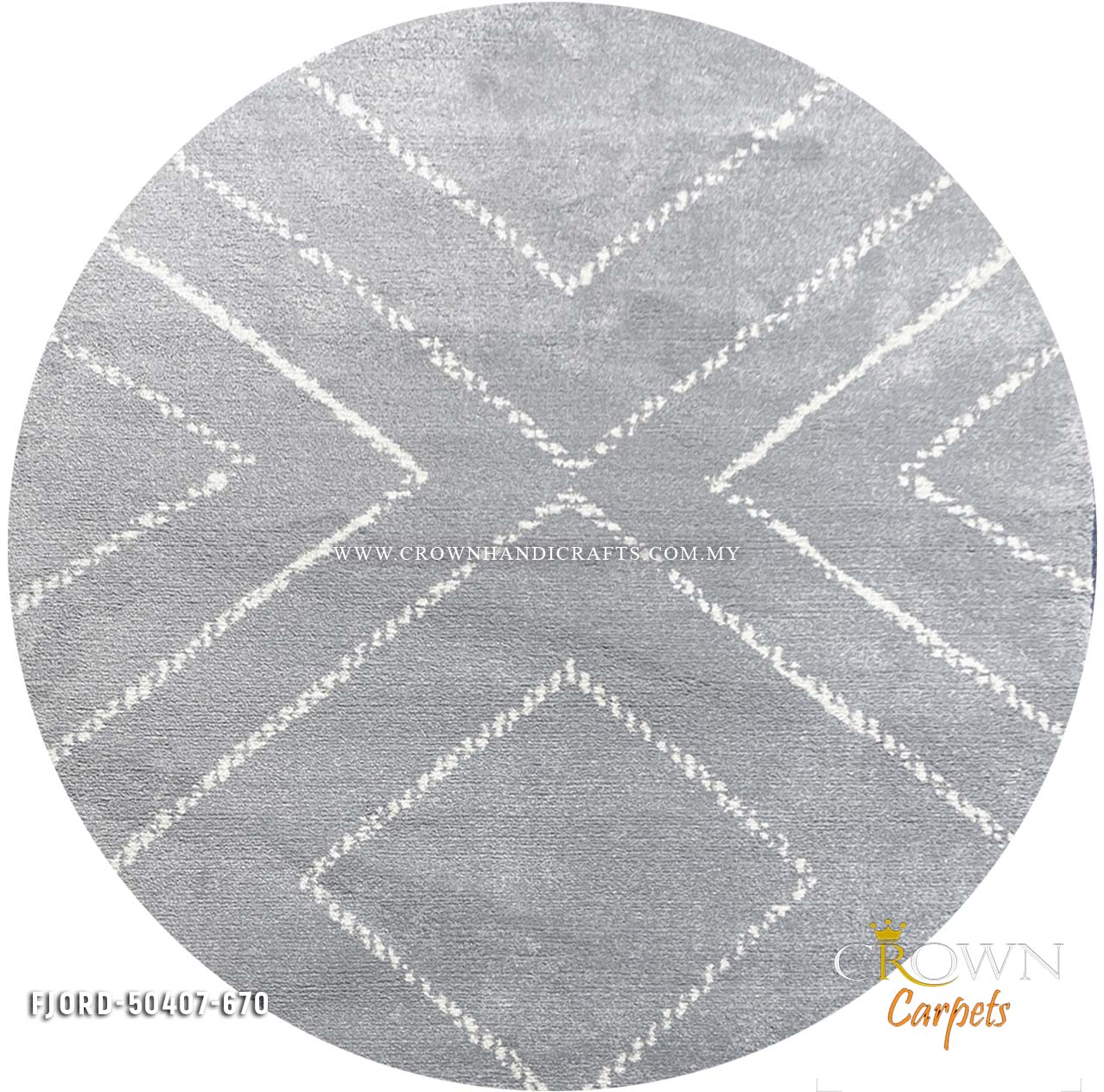 Stunning Abstract Design Rug for Modern Interior Design Living Room | Fjord 50407-670 Round