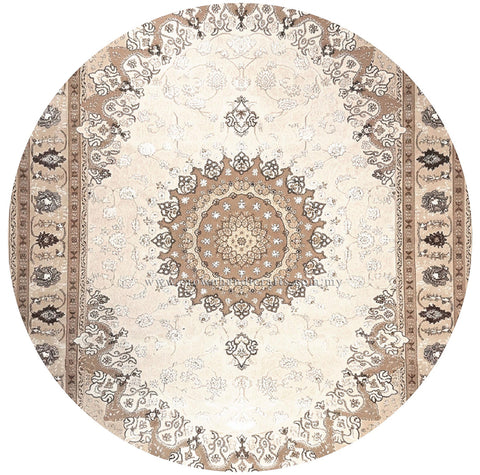 Turkish Style Modern Round Carpet Rug for Living Room | High Quality Elegant Home Decor | Modern Mix Round MM505 (250CM DIA)