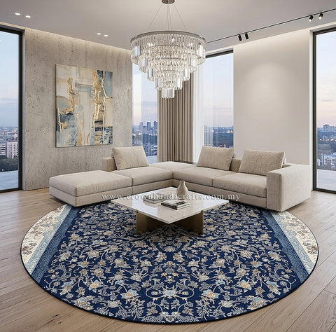 Contemporary Modern Round Rug Luxury Carpet for Living Room Interior Stylish Home Design | Modern Mix Round MM507 (250CM DIA)