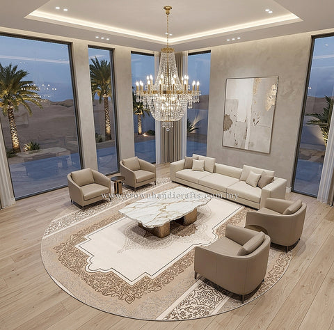 High Quality Modern Round Carpet Designer Rug for Living Room Bedroom Elegant Interior | Modern Mix Round MM511 (250CM DIA)