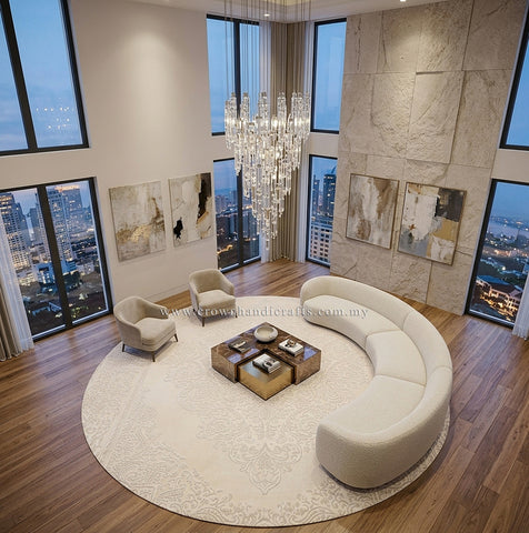 Round Rug With Thick Soft Modern Designed for Living Room Comfort and Everyday Luxury | Modern Mix MM525 (250CM DIA)