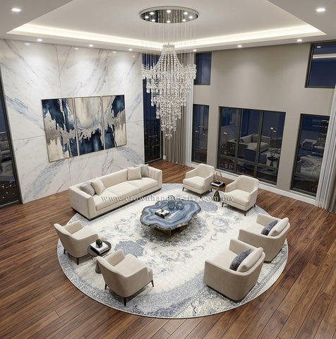 Round Turkish Carpet Collection for Modern Homes and Elegant Interiors | Modern Mix MM526 (250CM DIA)