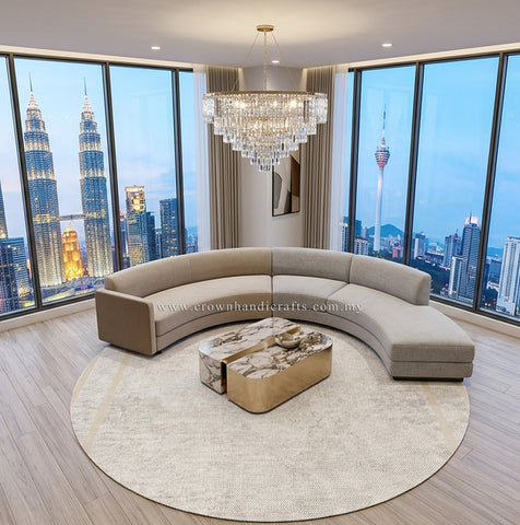 Round Modern Carpet With Premium Quality for Stylish Living Rooms and Designer Interiors | Modern Mix MM534 (250CM DIA)