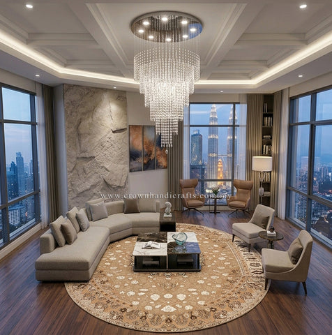 Round Modern Comfort Rug Designed to Blend with Interior Concepts | Modern Mix MM543 (250CM DIA)
