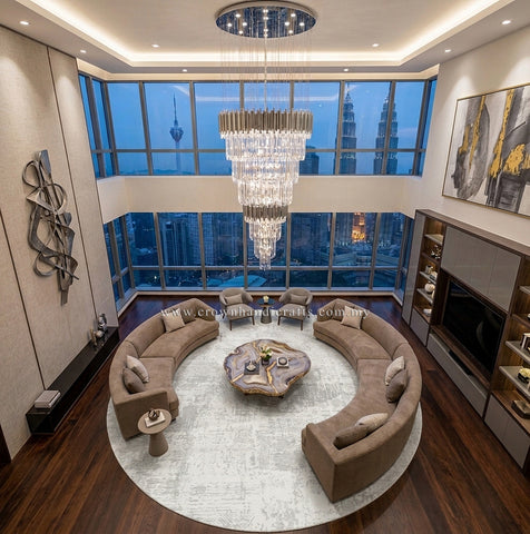 Round Modern Abstract Rugs Collection – Designer Carpets for Contemporary Homes | Modern Mix MM461 (200CM DIA)