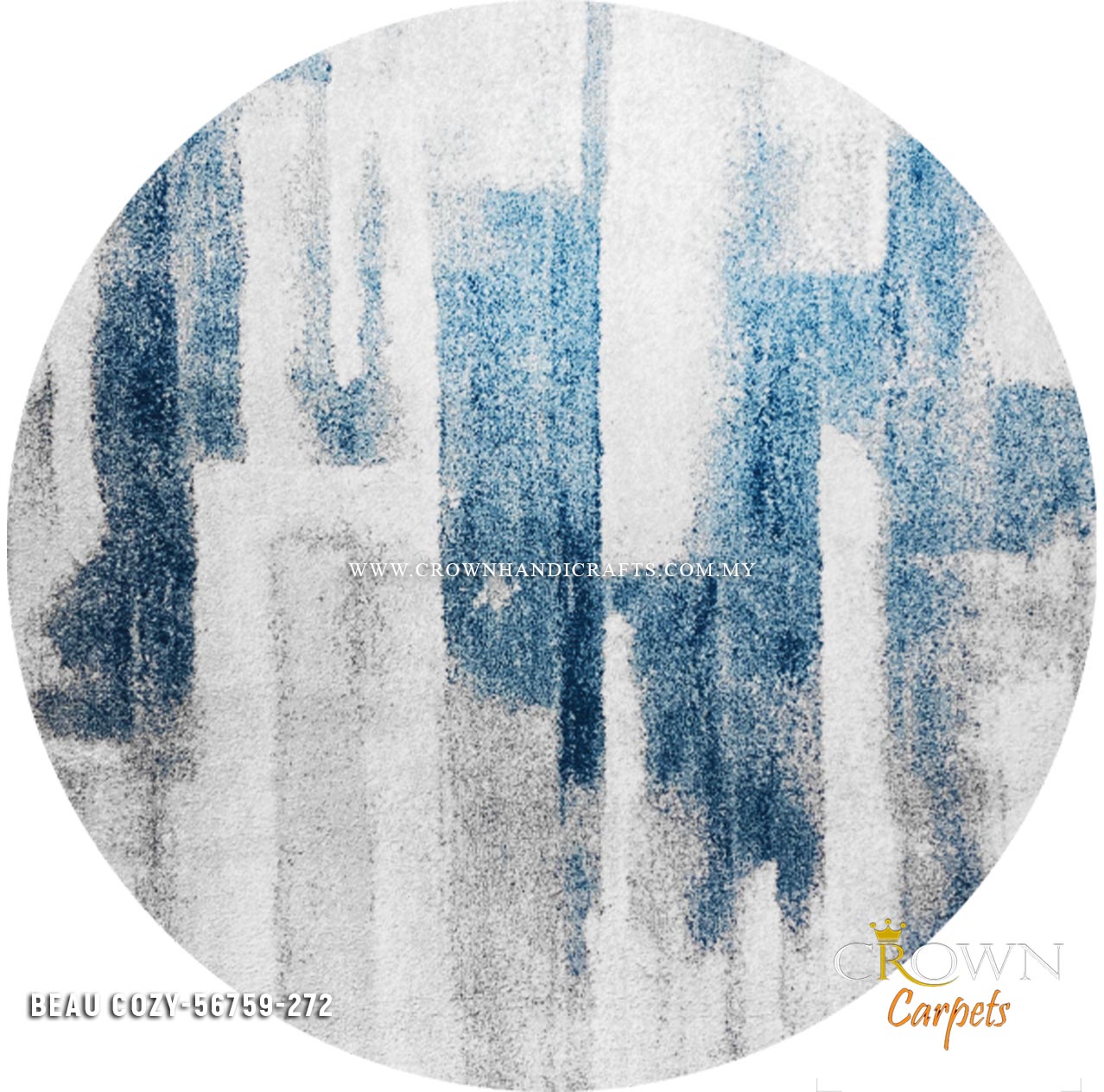 Modern Round Carpet Contemporary Design Turkey Carpets for Living Room | Beau Cosy 56759