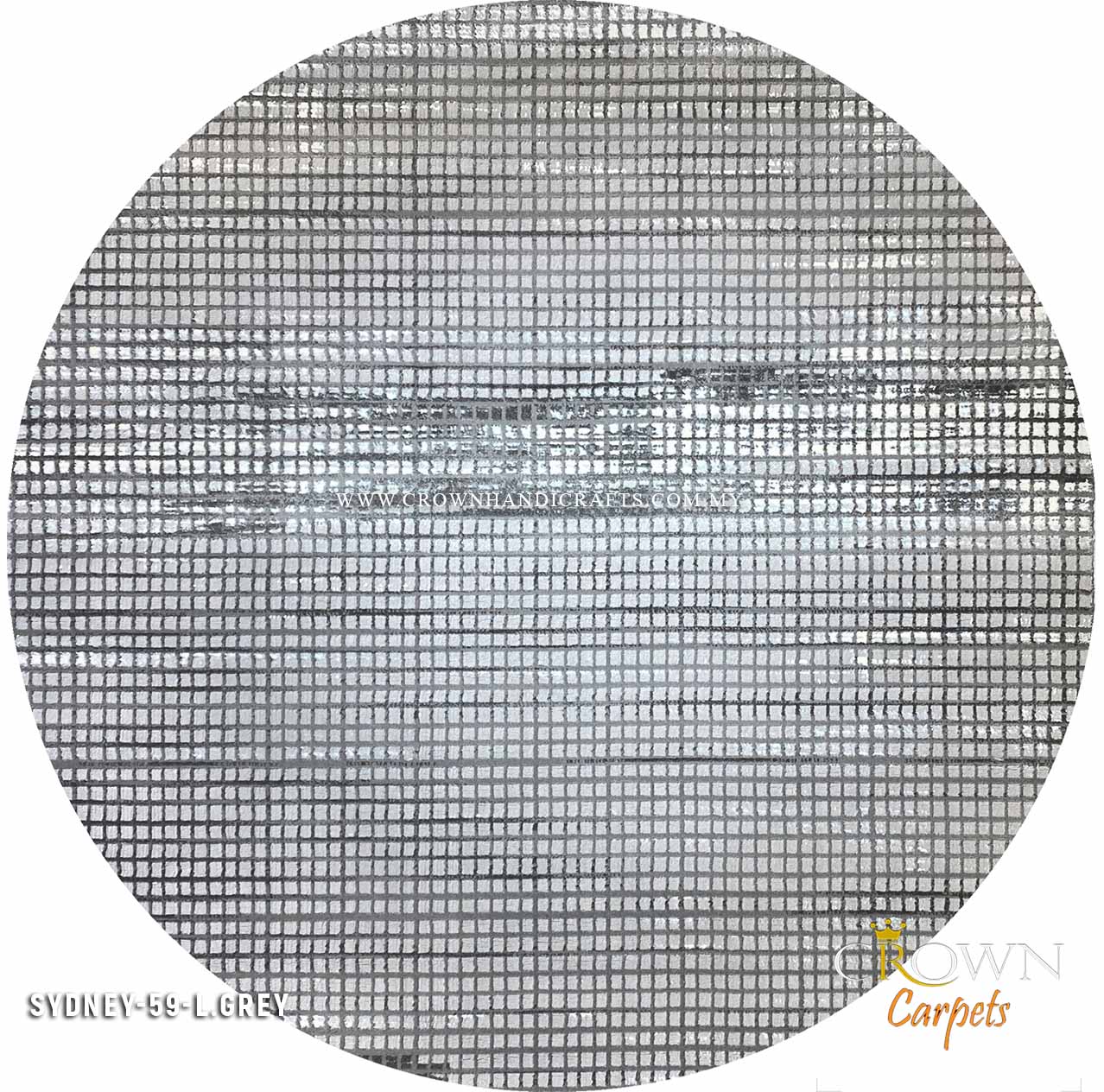 Feel Premium to Walk on Modern Rugs Thick and Soft Touch | Sydney 59NS Round Light Grey