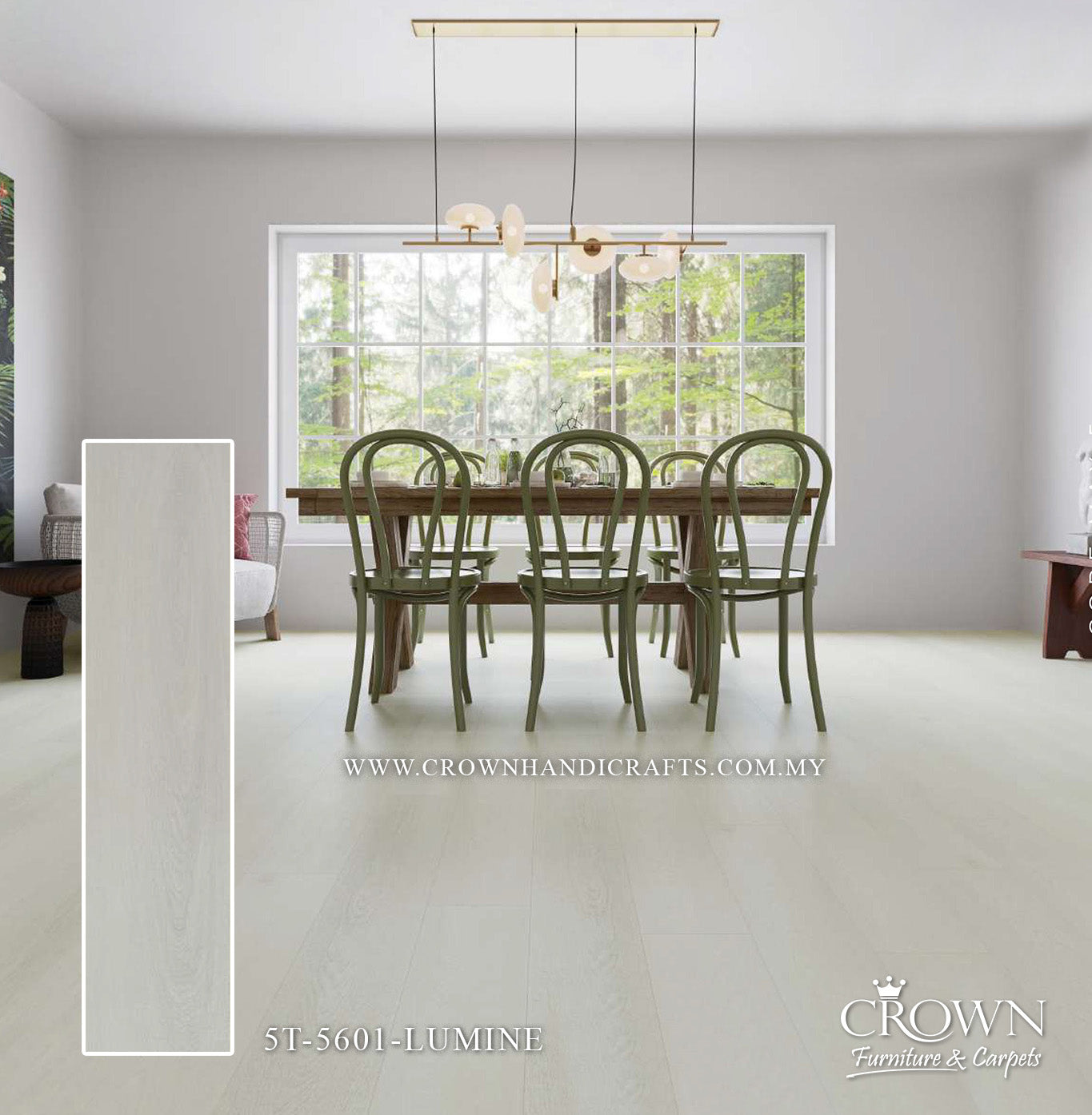 5MM SPC CLICK PLANK CORE MAX-5 5T-5601-LUMINE (FP) | 228X1220 | DURABLE SPC VINYL FLOORING| BOX 6PCS/18SF