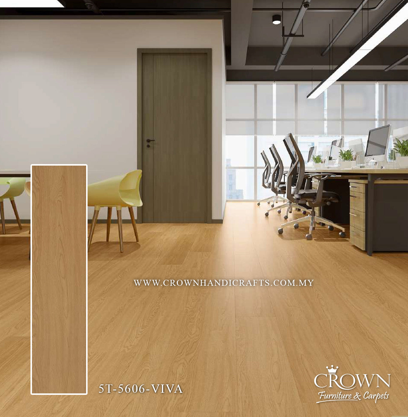 5MM SPC CLICK PLANK CORE MAX-5 5T-5606-VIVA (FP) | 228X1220 | ECO-FRIENDLY SPC FLOORING | BOX 6PCS/18SF