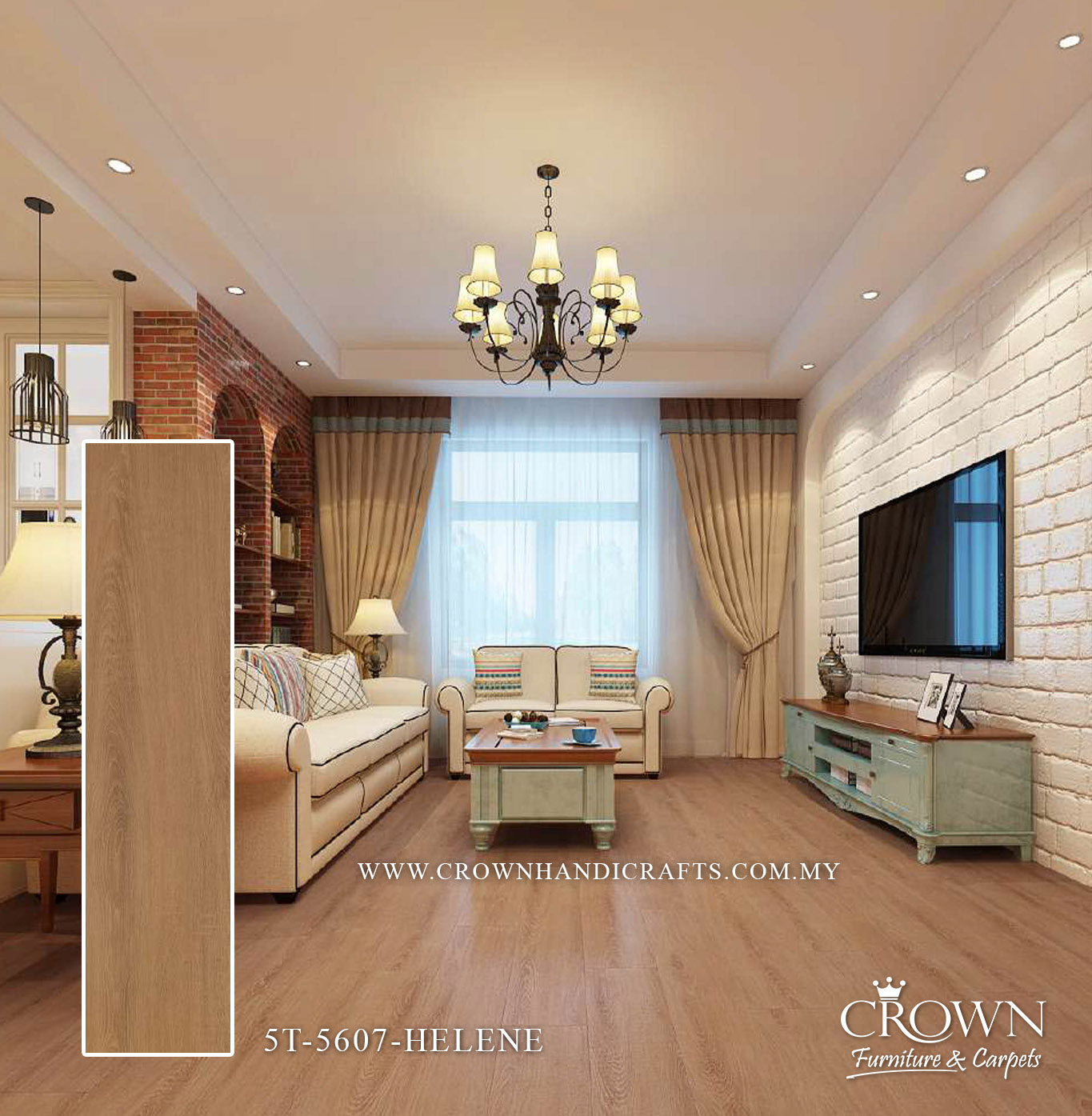 5MM SPC CLICK PLANK CORE MAX-5 5T-5607-HELENE (FP) | 228X1220 | PREMIUM SPC RIGID CORE FLOORING | BOX 6PCS/18SF