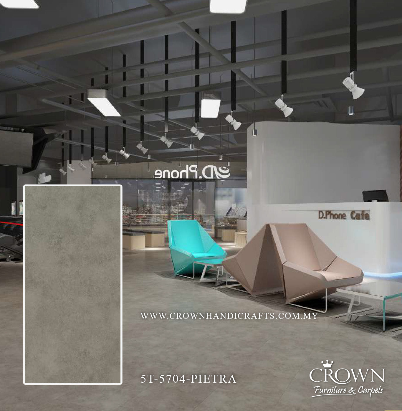 5MM SPC CLICK STONE CORE MAX-5 5T-5704-PIETRA (FP) | 310X620 | CLASSIC SPC OAK FLOORING | BOX 10PCS/20.7SF