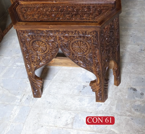 Royal Indian Heritage Console Table | Handcrafted Solid Wood Statement Furniture with Intricate Artisan Carving | CON 61
