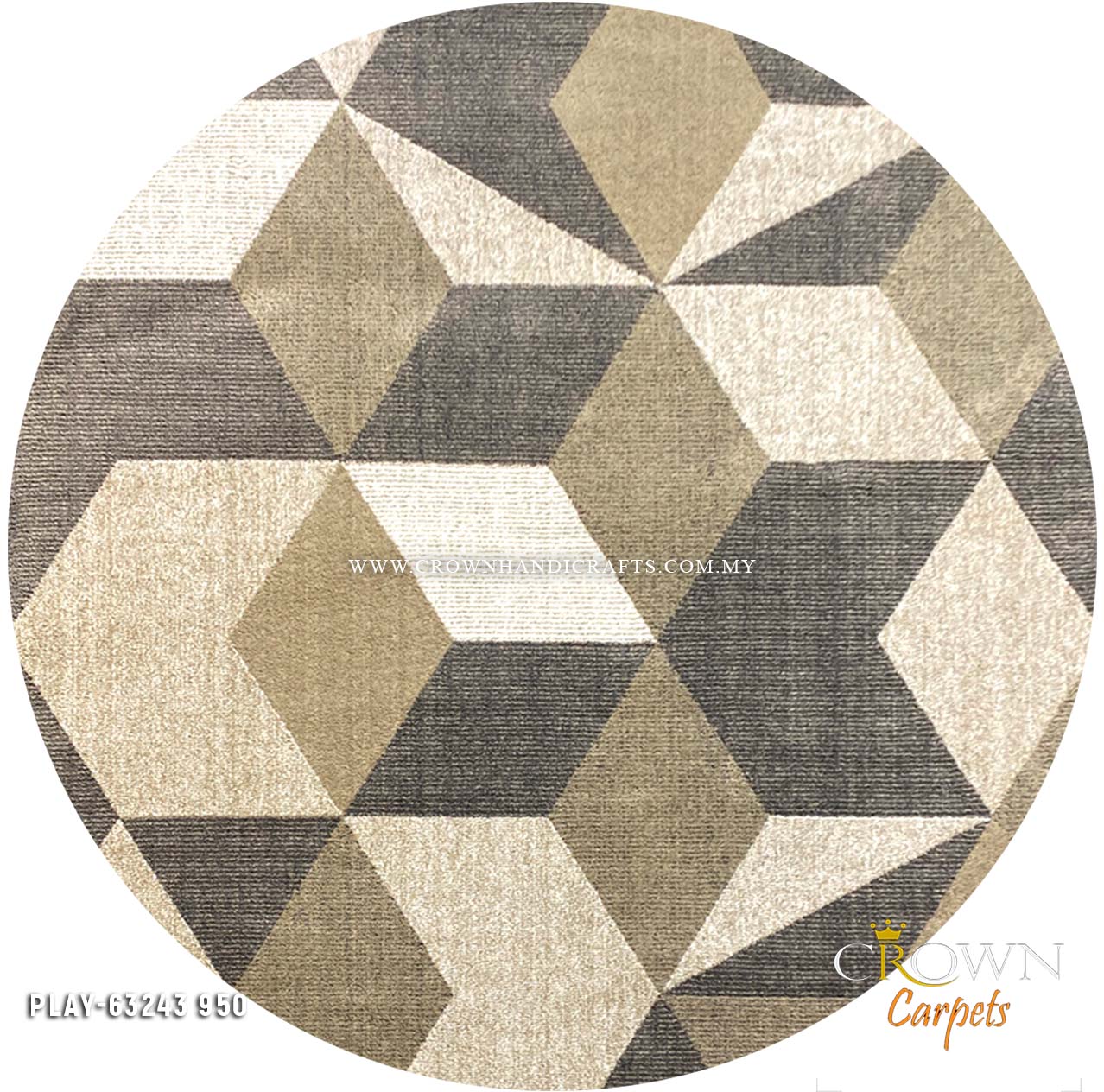 Buy Designer Round Rugs Modern Turkish Carpets Mediterranean Style | Play 63243-950