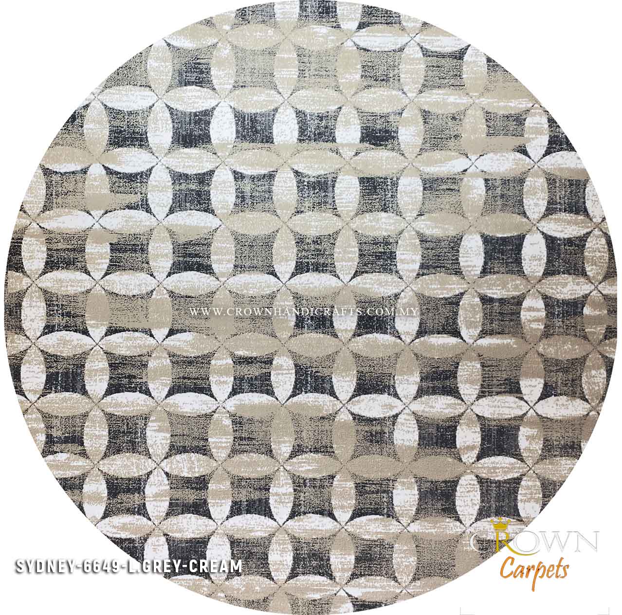 Modern Rugs Becomes a Family Member and Best Buddy of your Loved Ones | Sydney Round 6649K Light Grey Cream