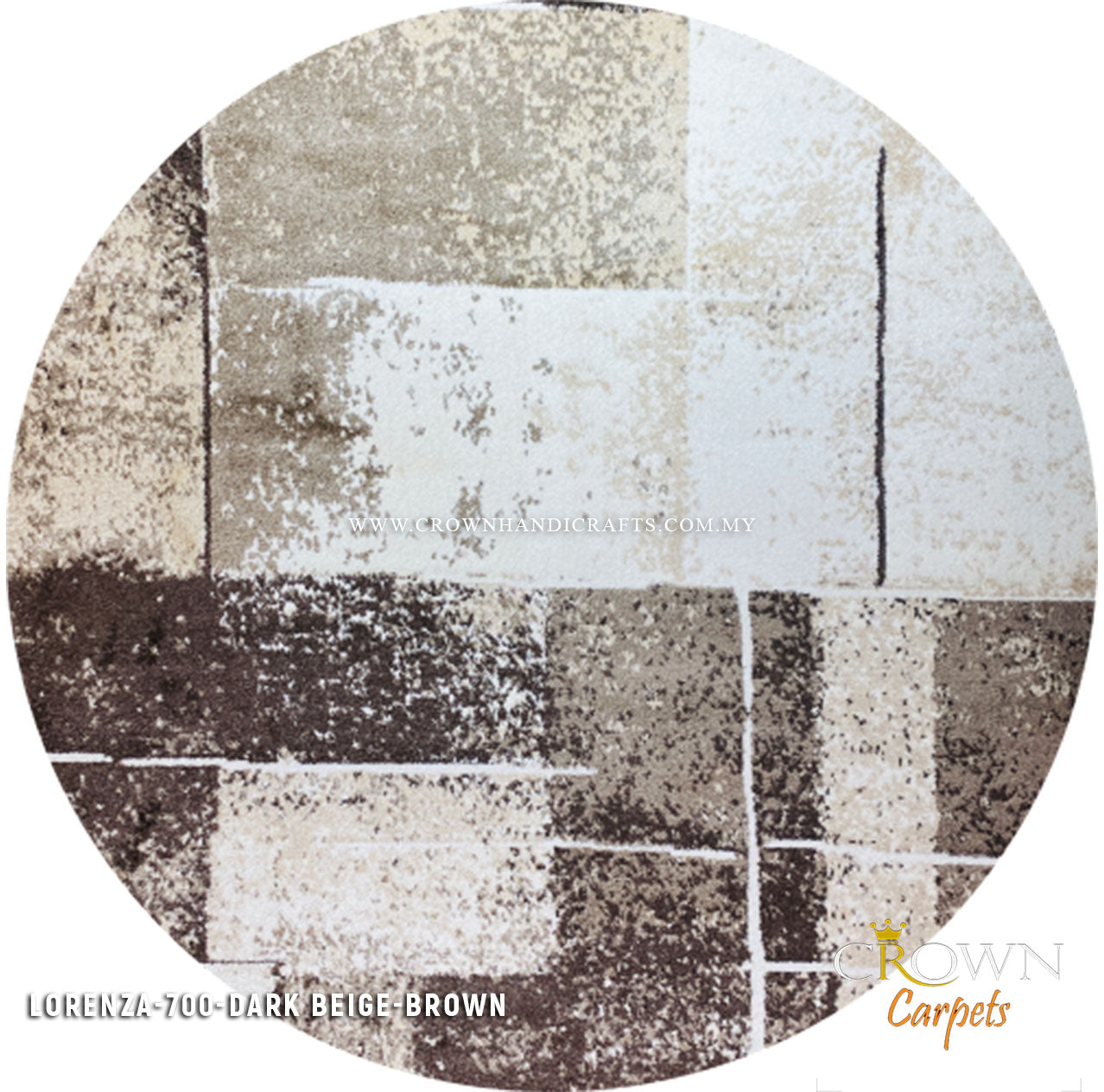 Add Vibes to Your Space Add Nordic Round Rugs Scandinavian Style to Your Home Interior | Lorenza 700 Dark Beige Brown