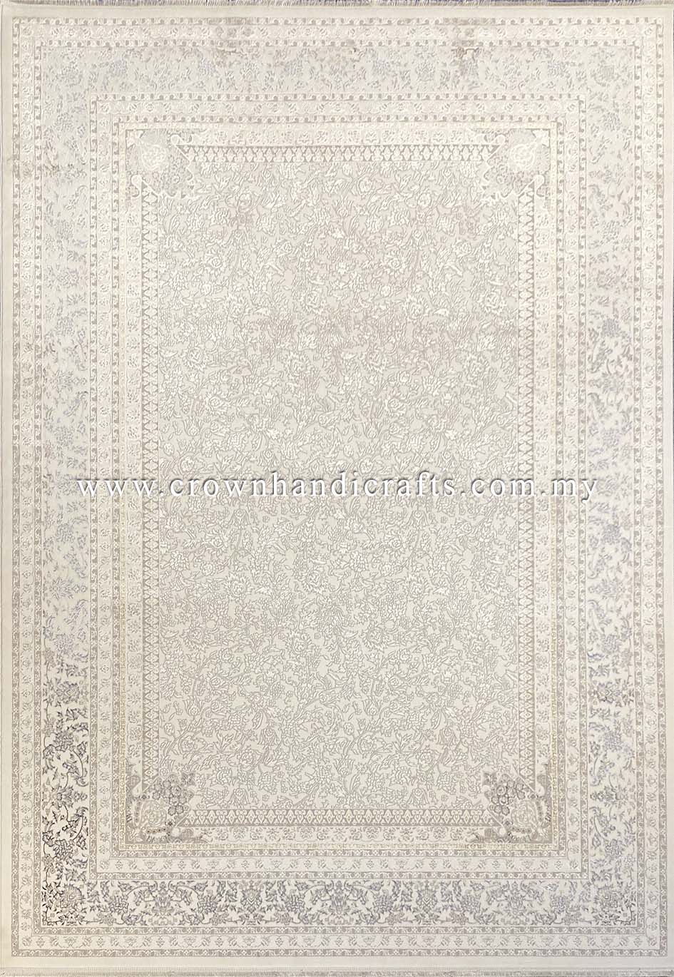 Experience Silken Luxury: High-Quality Viscose Persian Design Living Room Carpet | Azure Silk 7000