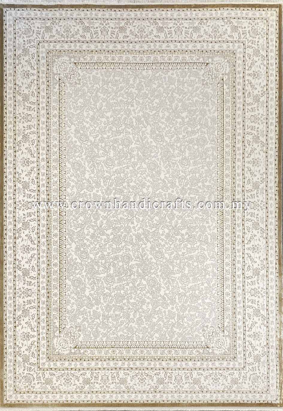 Experience Silken Luxury: High-Quality Viscose Persian Design Living Room Carpet | Azure Silk 7000