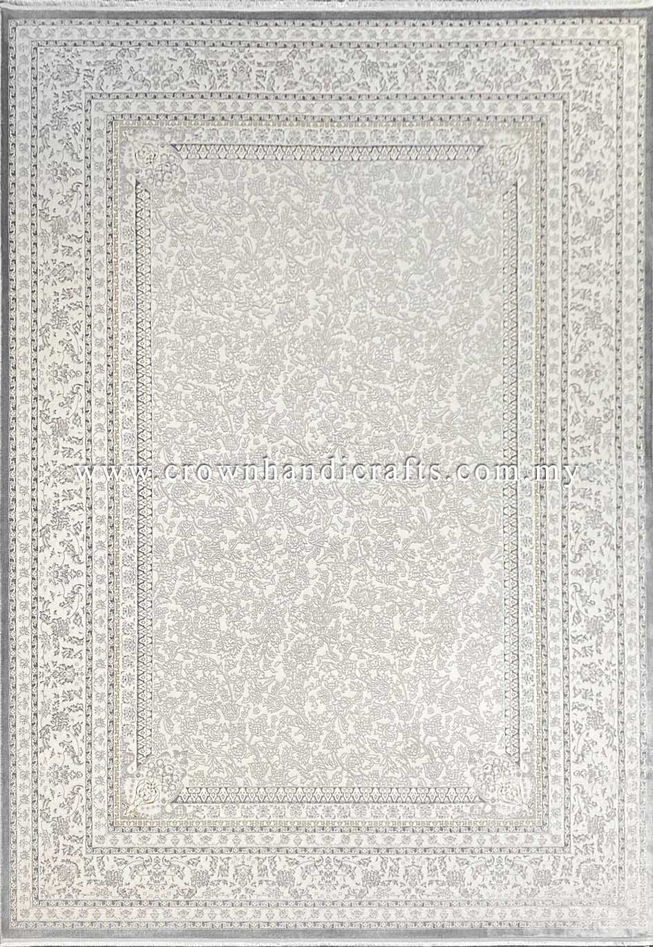 Experience Silken Luxury: High-Quality Viscose Persian Design Living Room Carpet | Azure Silk 7000
