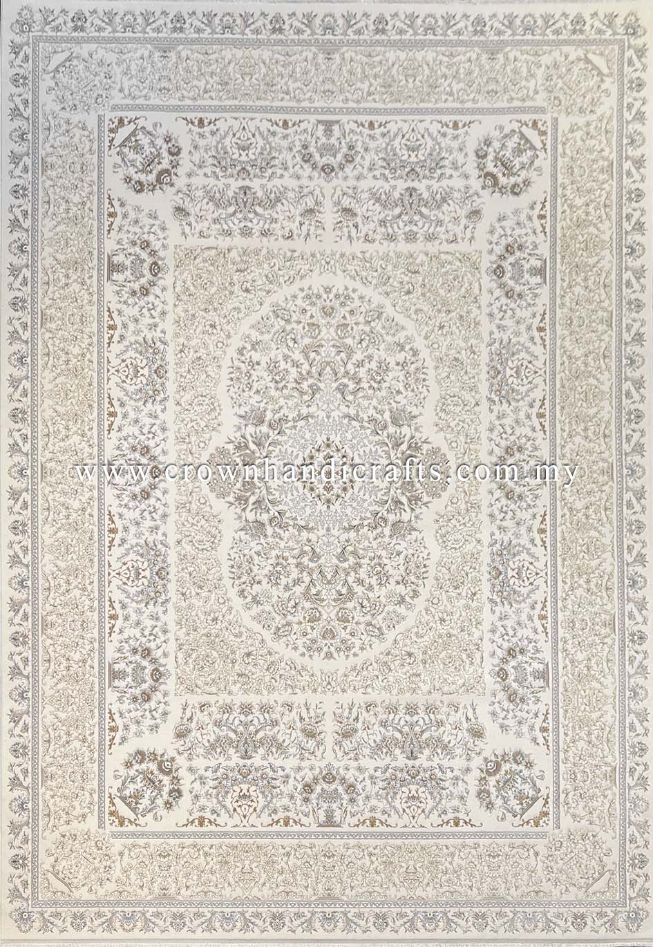 Indulge in the Beauty of a Persian-Inspired Viscose Carpet: Luxurious and Silky Soft | Azure Silk 7075A