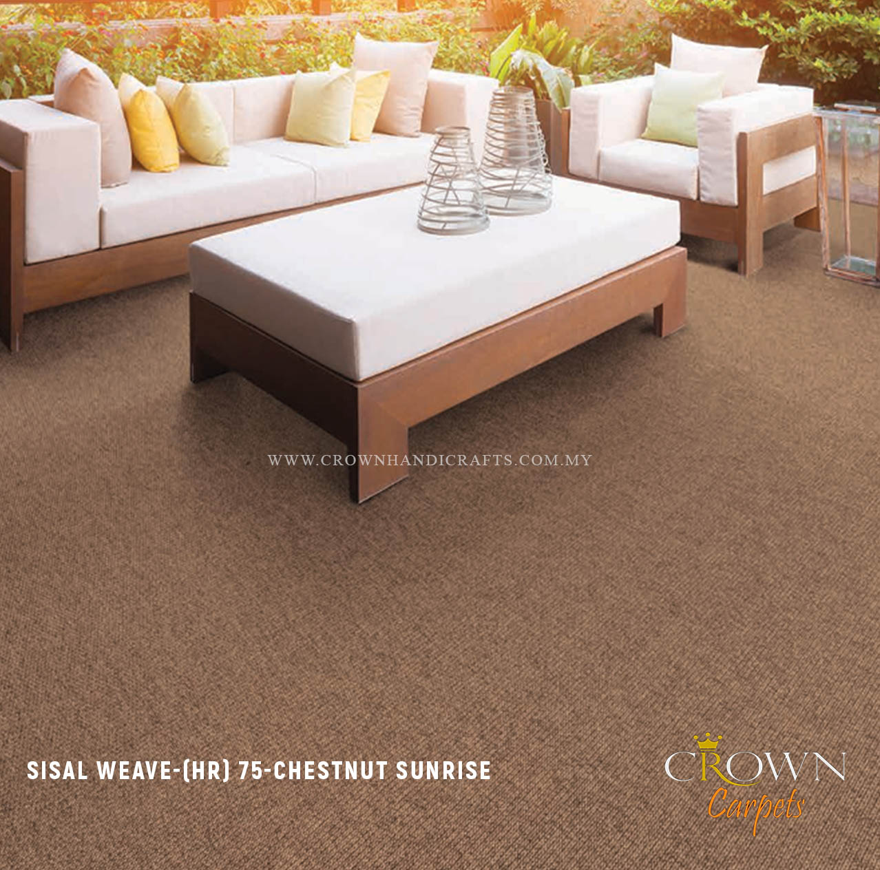 Refined Sisal Rugs: Natural Texture Meets Timeless Elegance for Living and Dining Rooms | Sisal Weave 75-Chestnut Sunrise