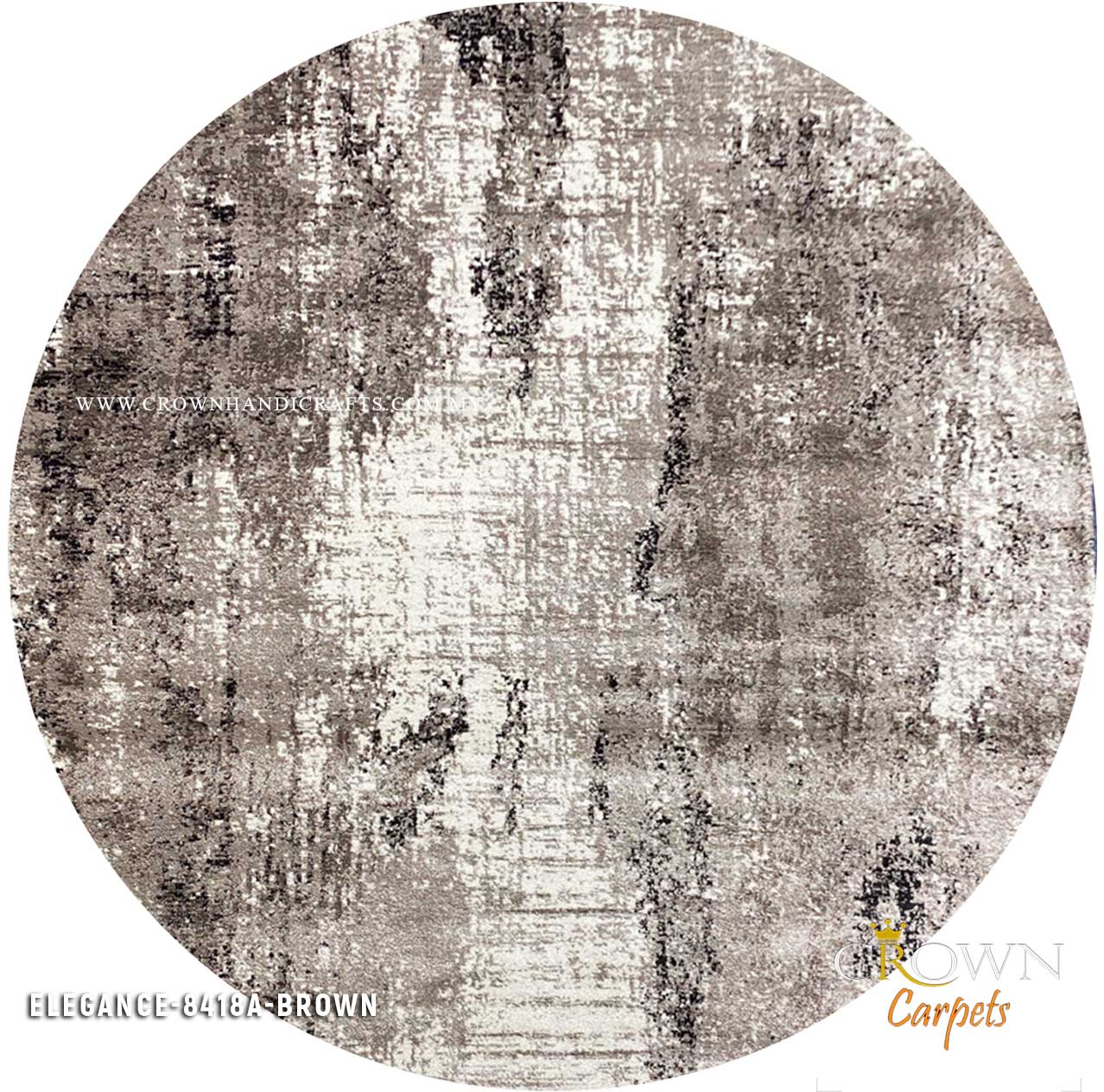 Transform Your Space: Featured Modern Carpets & Rugs for Elevated Style | Elegance 8418A Round Brown