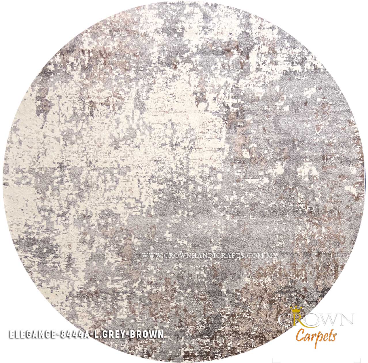Explore Featured Modern Carpets & Rugs to Elevate Your Home Style | Elegance 8444A Round L.Grey Brown