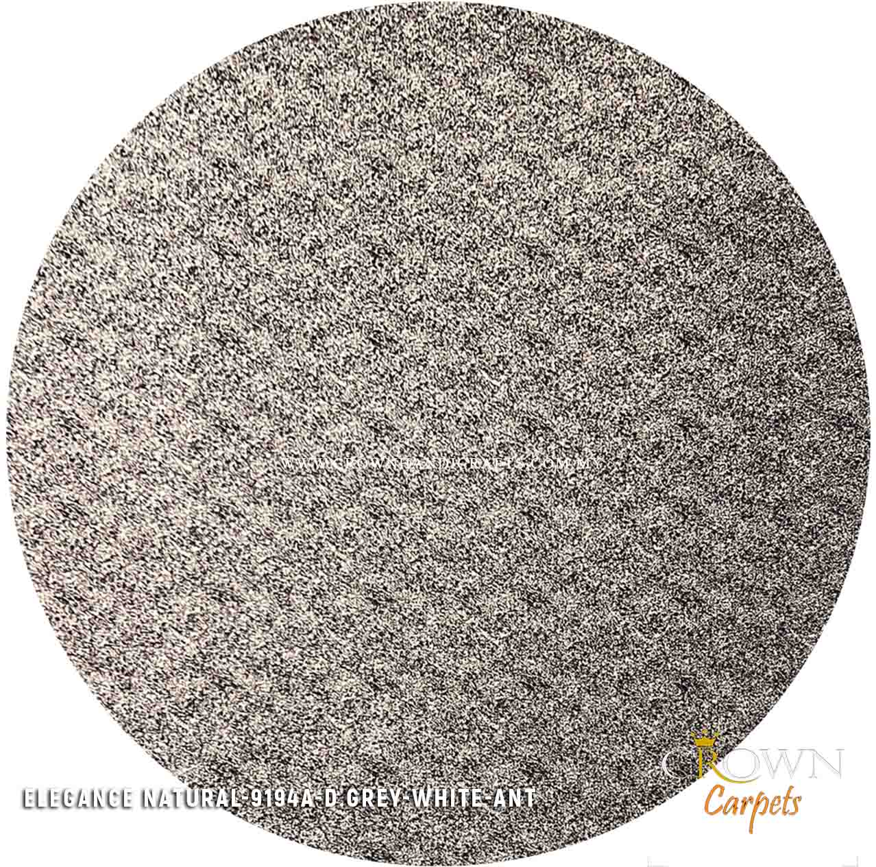 Contemporary Modern Round Carpets Rugs Minimalist Design | Elegance Natural Round 9194A D.GREY-WHITE-ANT