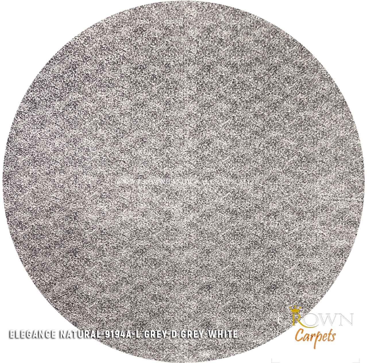 Minimalist Design Round Carpets for Living Room Modern Interior | Elegance Natural Round 9194A L.GREY-D.GREY-WHITE