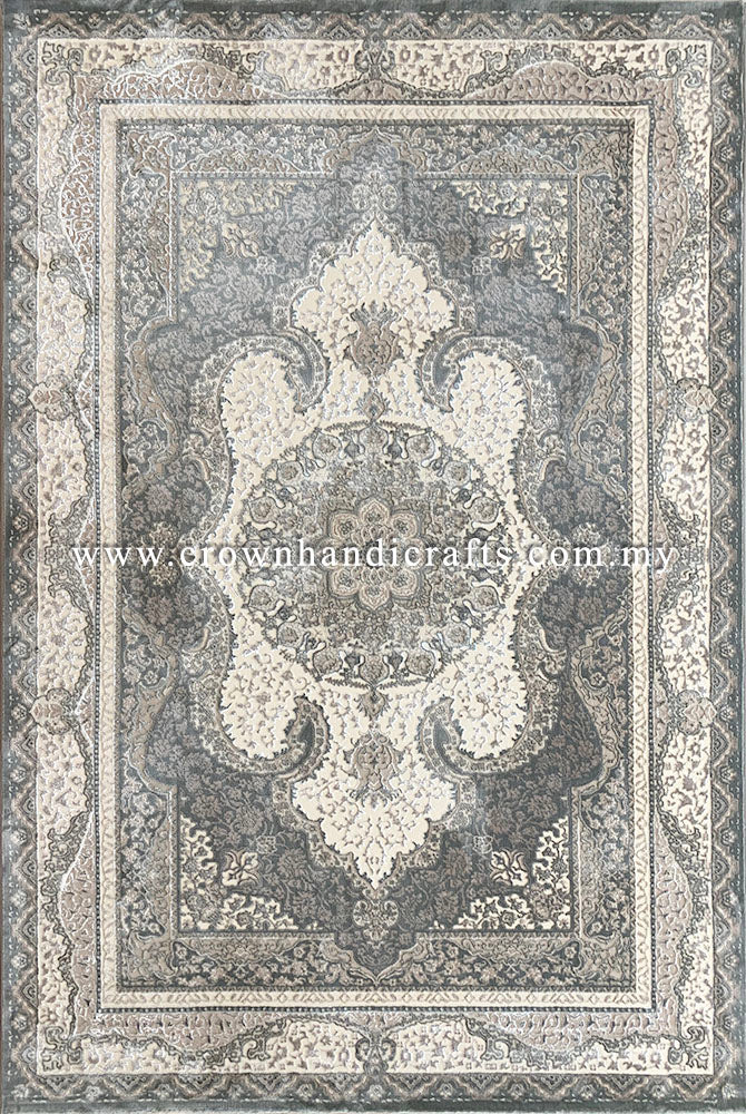 Silk Feel Carpet Persian Design Turkish Rug for Living Room Bedroom Carpet | Alia Shine 9757B